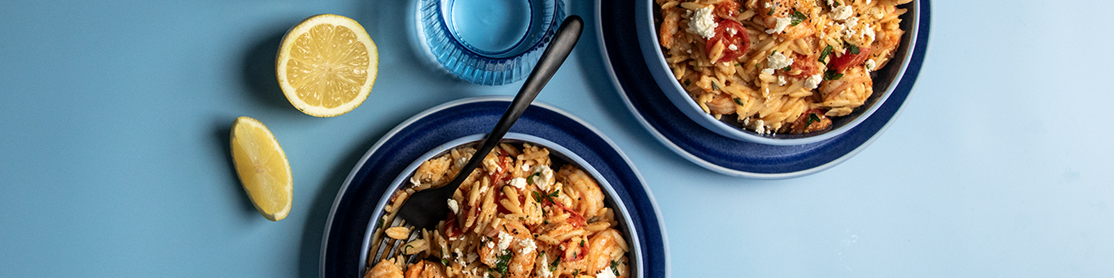 Shrimp with Feta and Orzo